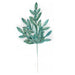 27" Glittered Artificial Bay Leaf Stem -Aqua/Red (Pack of 12) - A-250010