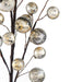 28" Metallic Christmas Ball Stem -Silver/Black (Pack of 6) - A-250040