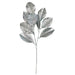 25" Glittered Artificial Magnolia Leaf Stem -Silver (Pack of 12) - A-250061