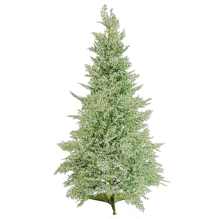 36"x23"W Glittered Snowball Cedar Artificial Christmas Tree, Unlit -Green/White (Pack of 2) - A-250090