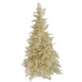 36"x23"W Glittered Snowball Cedar Artificial Christmas Tree, Unlit -Champagne (Pack of 2) - A-250092