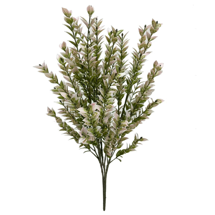 23" Outdoor UV-Proof Artificial Ruscus Leaf Plant -Pink/Cream (Pack of 4) - A-250460