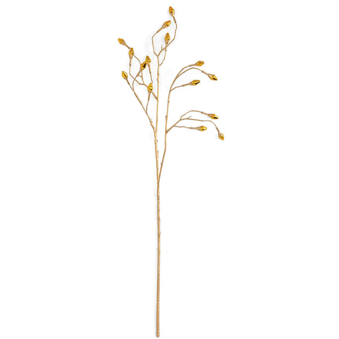 28" Artificial Beaded Stem -Gold (Pack of 12) - A-250674