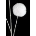 29" Fur Pom Pom Artificial Stem -White (Pack of 12) - A-250690