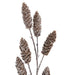 36" Flocked & Glittered Pinecone Stem -Brown/White (Pack of 12) - A-250710