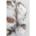 20" Flocked & Glittered Pinecone Stem -White/Brown (Pack of 12) - A-252570