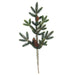 26" PE Spruce & Pinecone Artificial Stem -Green/Brown (Pack of 12) - A-252750