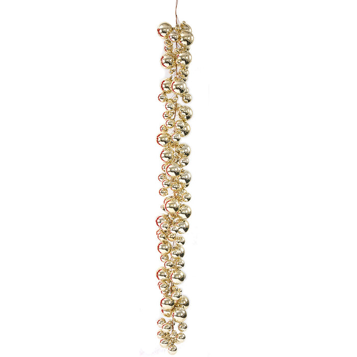 6' Plastic Mixed Reflective Ball Garland -Gold (Pack of 2) - A-253012