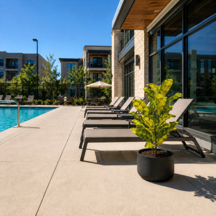 34" Outdoor UV-Proof Artificial Croton Leaf Plant -Yellow/Green (Pack of 2) - A-253320