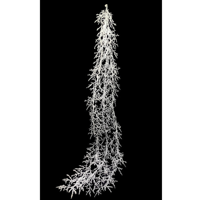 5'10" Hanging Snowy Twig Artificial Garland -White/Brown (Pack of 6) - A-253740