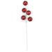 24" Artificial Reflective Striped Candy Ball Stem -Red/White (Pack of 12) - A-253810