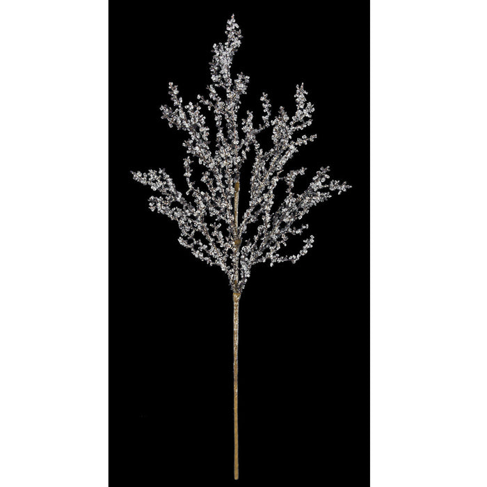 21" Iced Artificial Twig Stem -Brown/Clear (Pack of 12) - A-253954