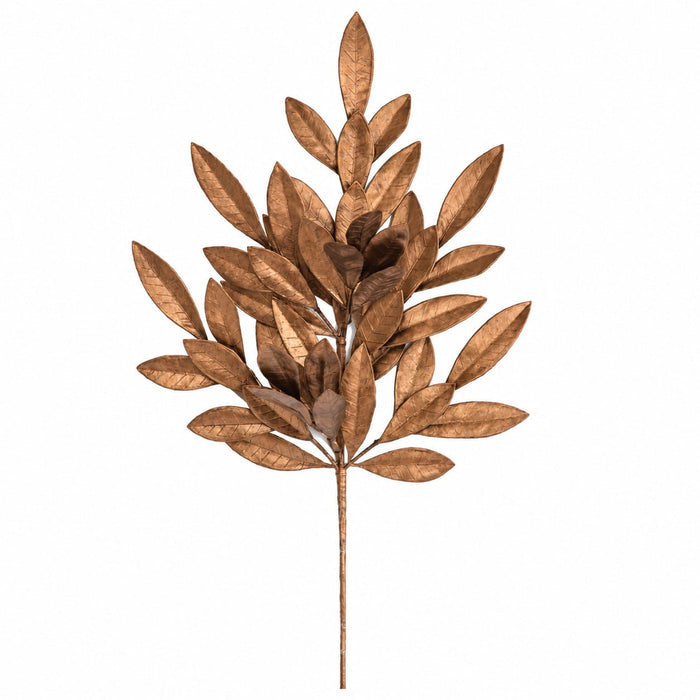 23" Metallic Artificial Bay Leaf Stem -Chocolate (Pack of 24) - A-260082