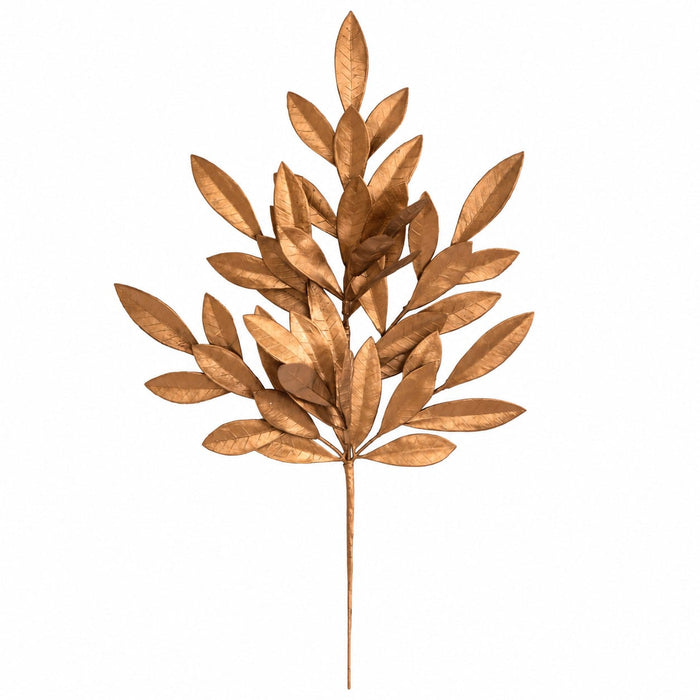 23" Metallic Artificial Bay Leaf Stem -Copper (Pack of 24) - A-260084