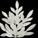 23" Pearlized Artificial Bay Leaf Stem -White/Iridescent (Pack of 12) - A-260160