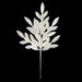 23" Pearlized Artificial Bay Leaf Stem -White/Iridescent (Pack of 12) - A-260160