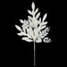 27" Pearlized Artificial Bay Leaf & Ruscus Stem -White/Iridescent (Pack of 12) - A-260170