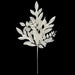 27" Glittered & Sequined Artificial Mixed Bay & Ruscus Leaf Stem -White/Iridescent (Pack of 12) - A-260184