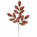 19" Glittered Artificial Apple Leaf Stem -Chocolate (Pack of 24) - A-260210