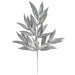 30" Glittered Artificial Willow Leaf Stem -Silver (Pack of 12) - A-260238