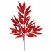 30" Glittered Metallic Artificial Willow Leaf Stem -Red (Pack of 12) - A-260242