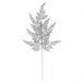 29" Glittered Artificial Lace Fern Leaf Stem -Silver (Pack of 24) - A-260272