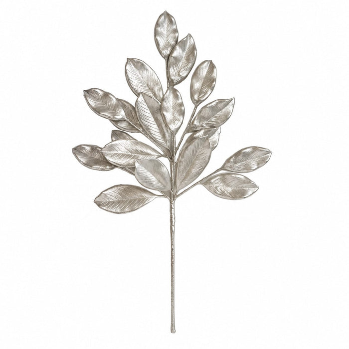 28" Pearlescent Artificial Magnolia Leaf Stem -Silver (Pack of 24) - A-260286