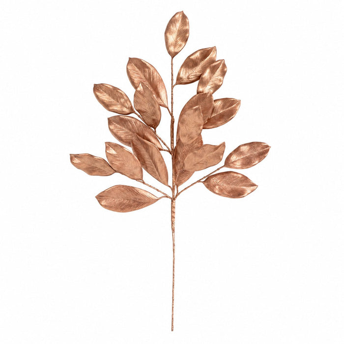28" Pearlescent Artificial Magnolia Leaf Stem -Rose Gold (Pack of 24) - A-260287
