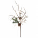 27" Flocked Snowy Twig & Pinecone Artificial Stem -White/Brown (Pack of 12) - A-260310