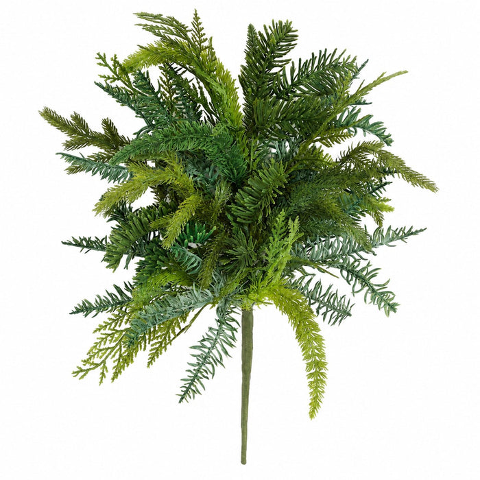 20" Outdoor UV-Resistant Soft-Touch Artificial Mixed Cedar, Fir & Pine Plant -Green (Pack of 12) - A-260330