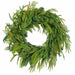 24" Outdoor UV-Resistant PE Soft-Touch Artificial Mixed Cedar & Cypress Wreath -Green/Brown (Pack of 2) - A-260390