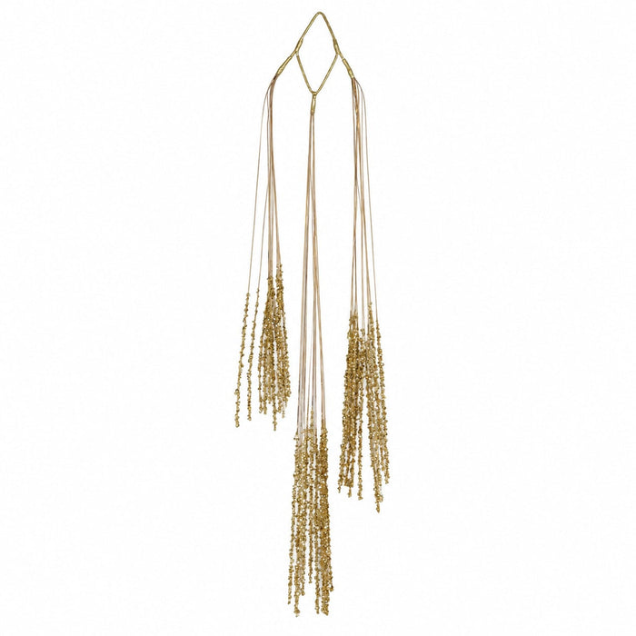 27" Hanging Glittered Tinsel Cluster Stem -Gold (Pack of 24) - A-260616