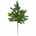 24" Soft-Touch Artificial Mixed Pine, Pinecone & Magnolia Leaf Stem -Green/Brown (Pack of 12) - A-260850