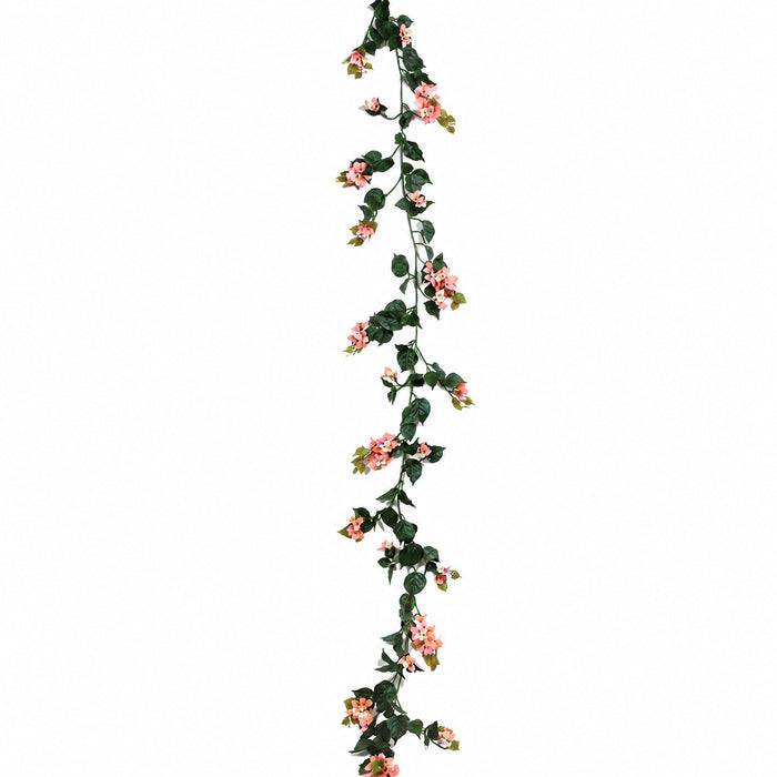 9'6" Outdoor UV-Proof Artificial Bougainvillea Garland -Pink/Cream (Pack of 4) - A-62021