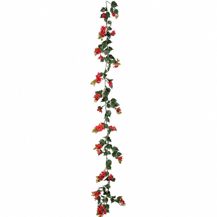 9'6" Outdoor UV-Proof Artificial Bougainvillea Garland -Red (Pack of 4) - A-62023