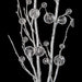 38" Acrylic Crystal Artificial Twig Stem -Silver/Clear (Pack of 6) - A-70610