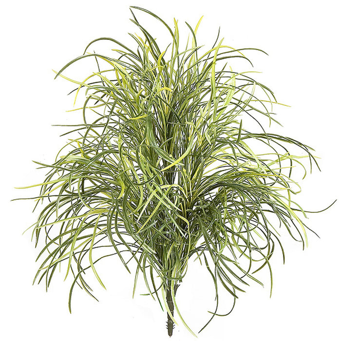 24" Artificial Plastic Angel Hair Grass Plant -Green/Yellow (pack of 6) - A80340