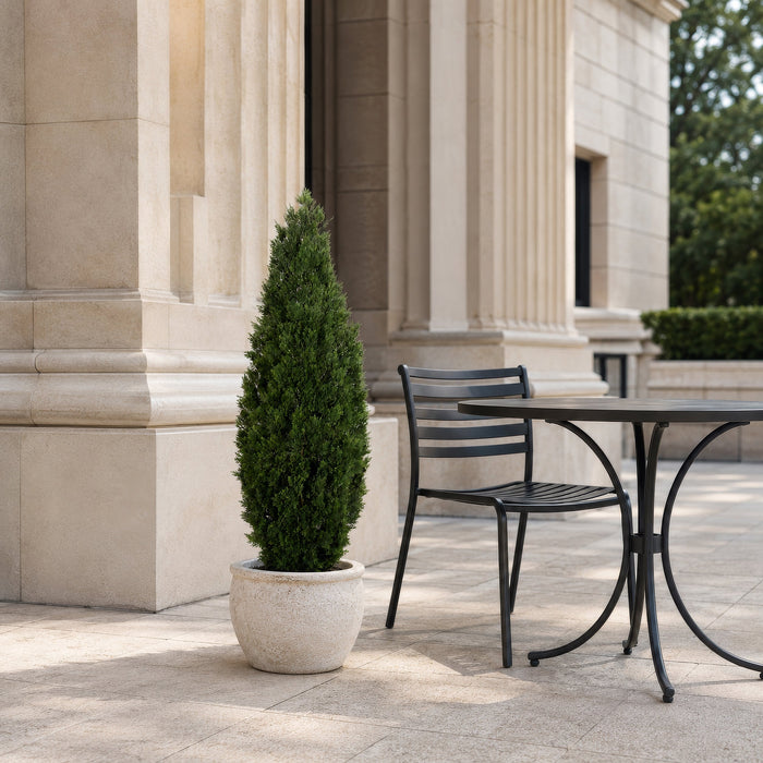 4' Outdoor UV-Proof Artificial Cedar Cone-Shaped Artificial Topiary Tree w/Pot -Green - A84184