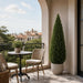 6' Outdoor UV-Proof Artificial Cedar Cone-Shaped Artificial Topiary Tree w/Pot -Green - A84186