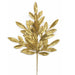 23" Artificial Glittered Laurel Bay Leaf Stem -Gold (pack of 24) - A90144