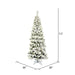 5'6"Hx30"W Flocked Pencil Pacific Pine Artificial Christmas Tree, Unlit -White - A100355