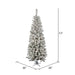 5'6"Hx30"W Flocked Pencil Pacific Pine Artificial Christmas Tree, LED Pre-Lit (Multicolor) -White - A100357LED