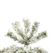9'6"Hx44"W Flocked Pencil Pacific Pine Artificial Christmas Tree, Unlit -White - A100385