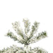 7'6"Hx36"W Flocked Pencil Pacific Pine Artificial Christmas Tree, Unlit -White - A100375