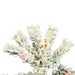8'6"Hx40"W Flocked Pencil Pacific Pine Artificial Christmas Tree, LED Pre-Lit (Multicolor) -White - A100382LED