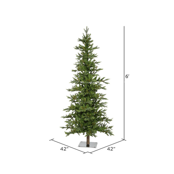 6'Hx42"W Shawnee Fir Artificial Christmas Tree, Unlit -Green - A101865