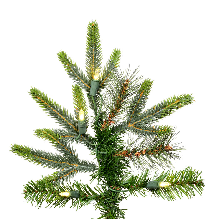 8'Hx46"W Shawnee Fir Artificial Christmas Tree, LED Pre-Lit -Green - A101881LED