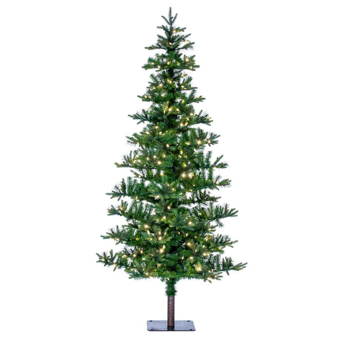 7'Hx44"W Shawnee Fir Artificial Christmas Tree, LED Pre-Lit -Green - A101871LED