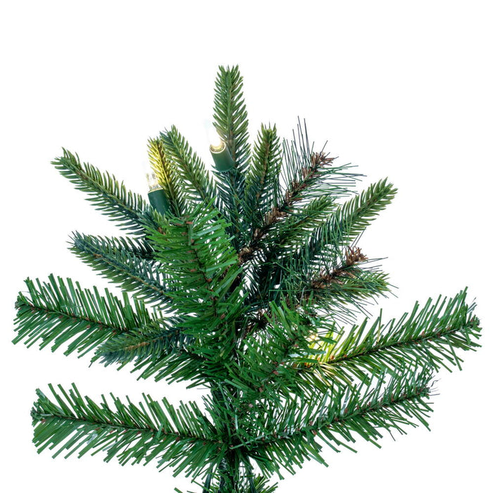 7'Hx44"W Shawnee Fir Artificial Christmas Tree, LED Pre-Lit -Green - A101871LED