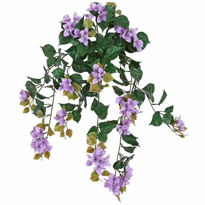 36" Outdoor UV-Proof Artificial Bougainvillea Flower Bush -Purple (Pack of 4) - A-1027